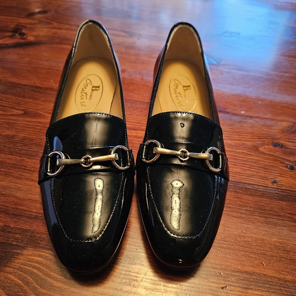 Brand New In Box Womens Black Patent Leather Loafers‎ From Browns Couture.